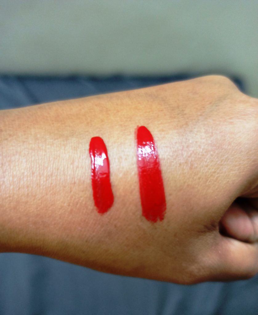 Maybelline Superstay Lipstick application